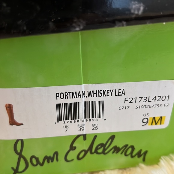 NEW SAM EDELMAN PORTMAN (WHISKEY BALLY LEATHER) riding BOOTS - Picture 12 of 14